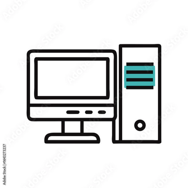 Obraz vector computer monitor