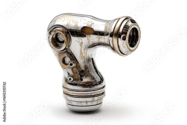 Obraz Steampunk Chrome Gadget: Futuristic Mechanical Device