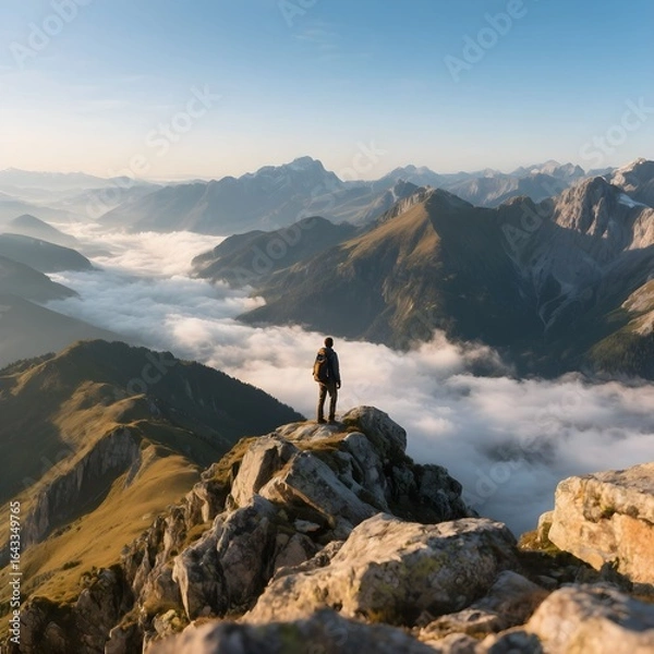 Obraz 산정상에서바라본웅장한계곡풍경