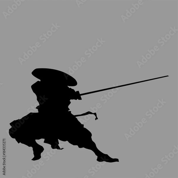 Obraz samurai silhouette