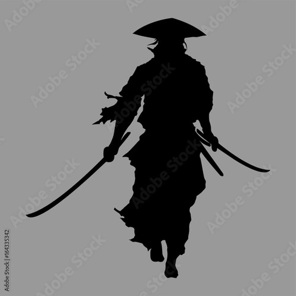 Obraz samurai silhouette