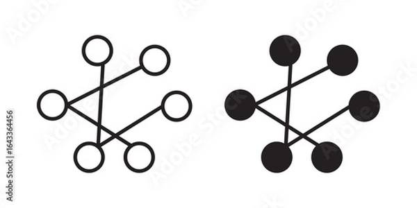 Fototapeta Neural Network icon  Vector illustration Stroke and fill on whtie background