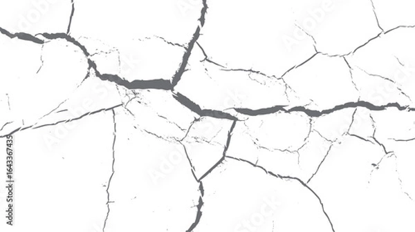 Fototapeta Realistic cracked paint texture seamless background. High detail aged surface pattern. Ideal for grunge projects, urban designs, and mockups.  