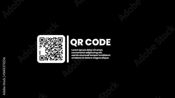 Obraz Flat Minimal Scan Me QR Pop-Up