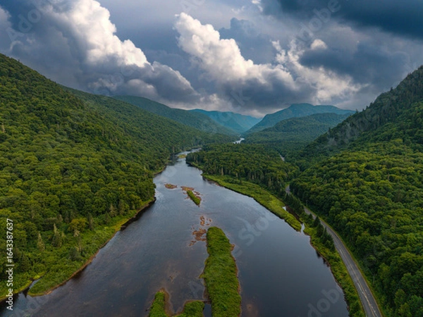 Obraz river in the mountains
