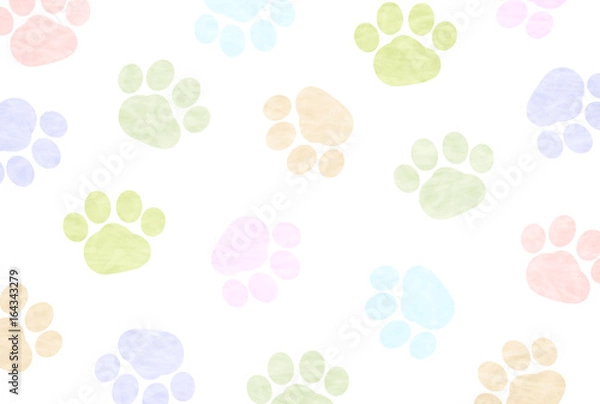 Fototapeta 犬　年賀状　和紙　背景