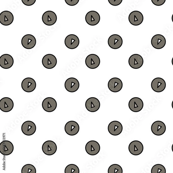 Fototapeta Seamless abstract circles pattern .Seamless geometric drawing with pencils and school buttons, squares and polka dots, digital illustration.