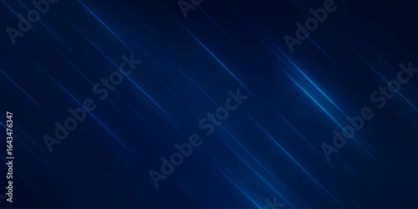 Fototapeta Abstract Blue Neon Light Streaks Background with Motion Blur and Glow Effect.