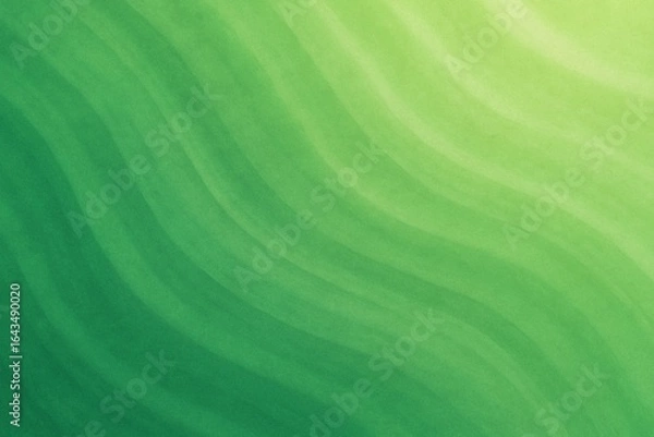 Obraz Green Gradient Wavy Abstract Background with Soft Texture