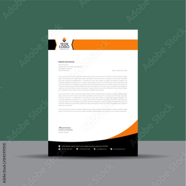 Obraz Letterhead text template