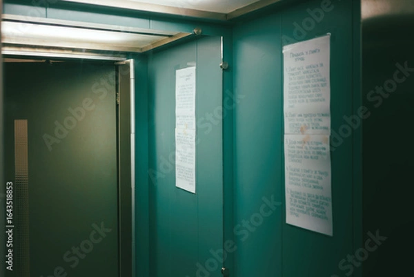 Obraz Details of the interior of the elevator