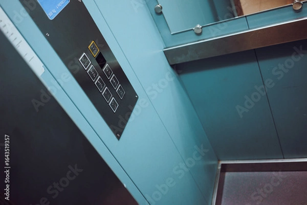 Obraz Details of the interior of the elevator