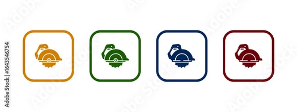 Fototapeta circular saw icon vector illustration. circular saw icon in different color design.