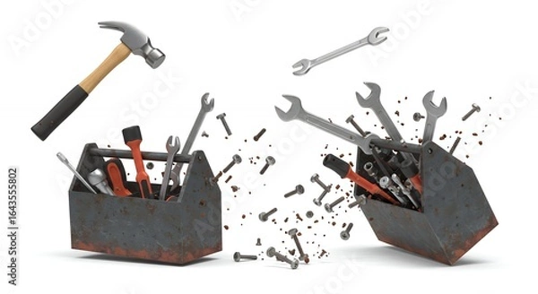 Obraz Toolbox explosion graphic design