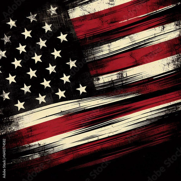 Fototapeta abstract american flag grunge background, abstract, american flag, usa, wallpaper, image, photo, grunge american background, grunge background with american flag, usa flag
