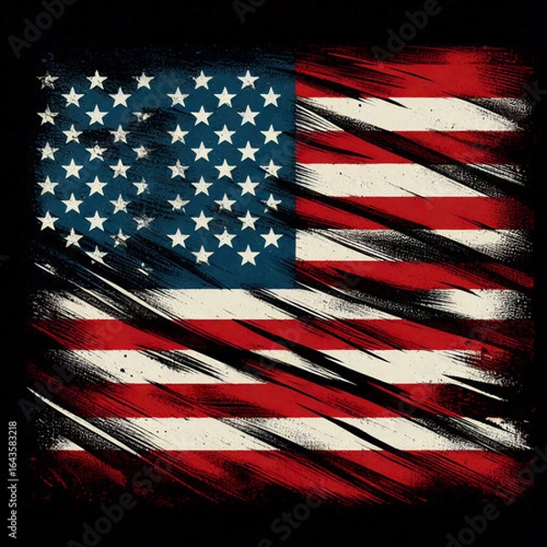 Fototapeta abstract american flag grunge background, abstract, american flag, usa, wallpaper, image, photo, grunge american background, grunge background with american flag, usa flag