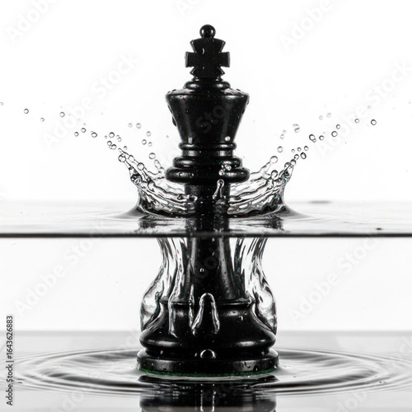 Obraz black chess pieces