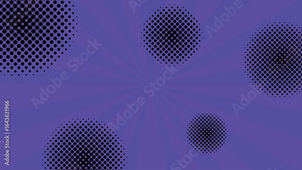 Fototapeta 夏色のカラフルな放射状・集中線の背景イラスト