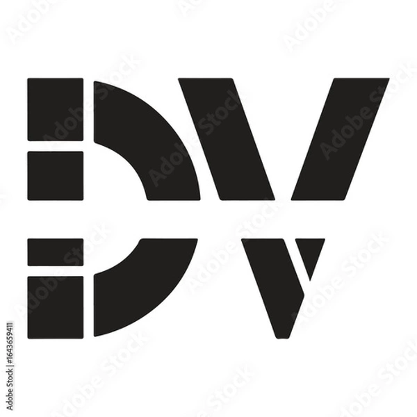 Fototapeta dv vector logo