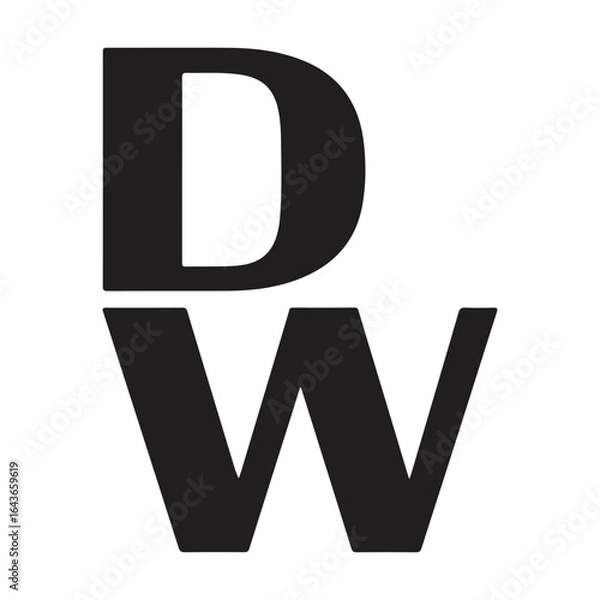 Fototapeta dw vector logo