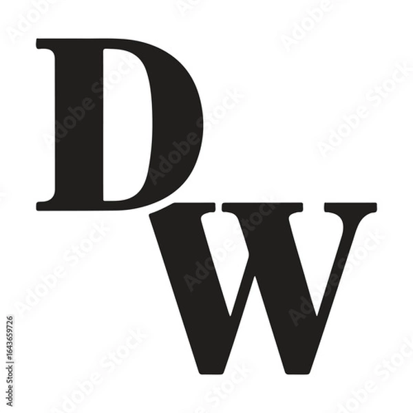 Fototapeta dw vector logo