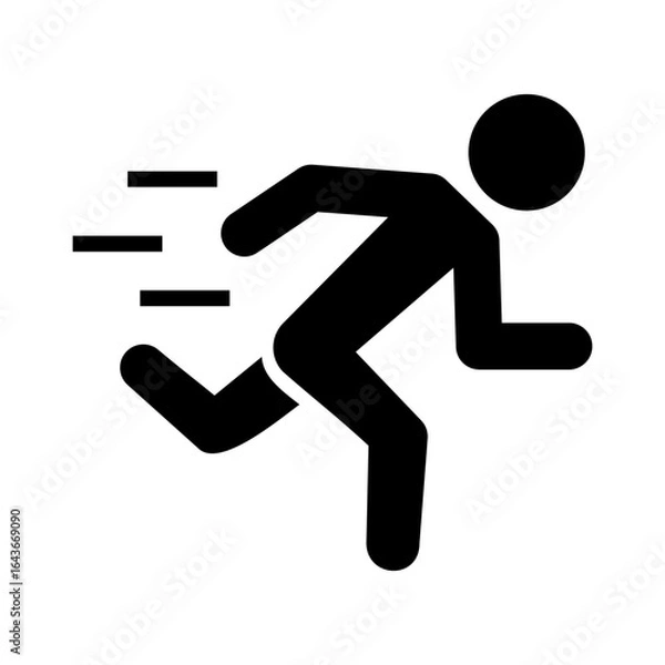 Fototapeta Running man icon vector illustration.