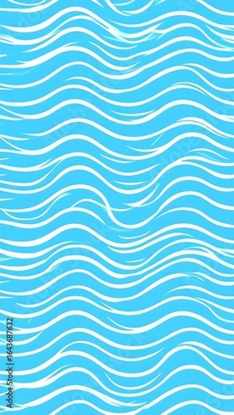 Fototapeta Abstract wavy blue and white pattern
