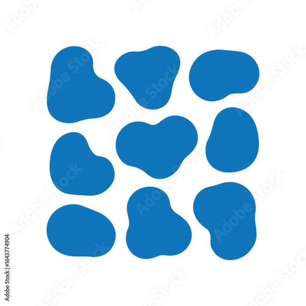 Fototapeta Abstract Fluid Shapes in Blue