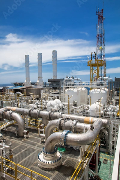 Obraz Offshore oil and gas processing plant