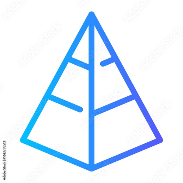 Obraz pyramid gradient icon