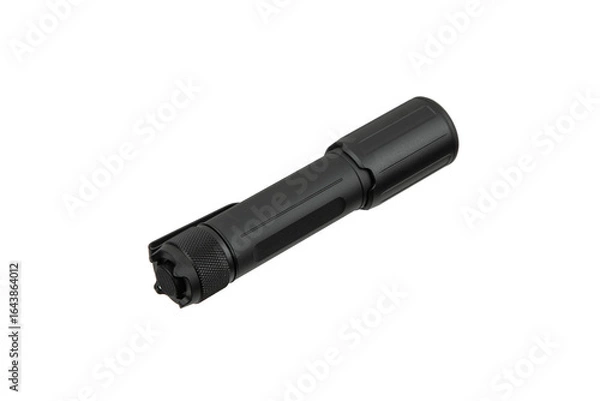 Obraz Black Tactical LED Flashlight With Clip