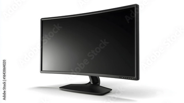 Fototapeta Sleek Curved Computer Monitor