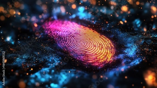 Fototapeta security emitting fingerprint