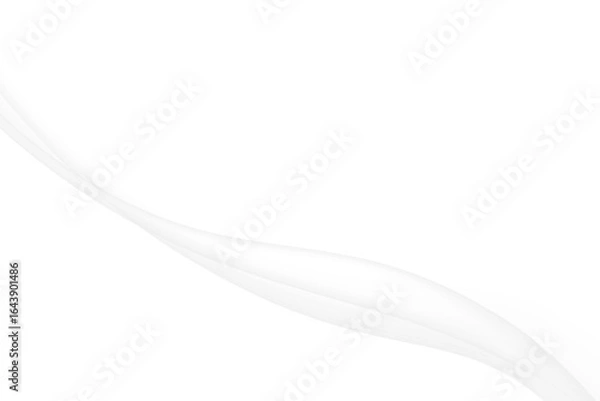 Fototapeta White minimal abstract background subtle flowing curves smooth soft elegance