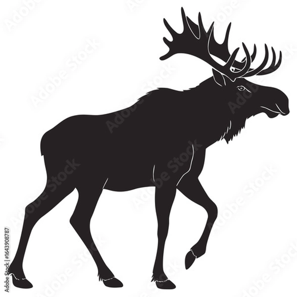 Obraz deer silhouette vector