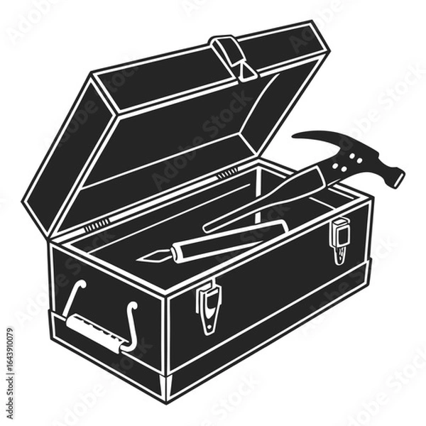 Obraz treasure chest isolated on white