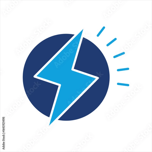 Obraz Flash Flat Blue Icon