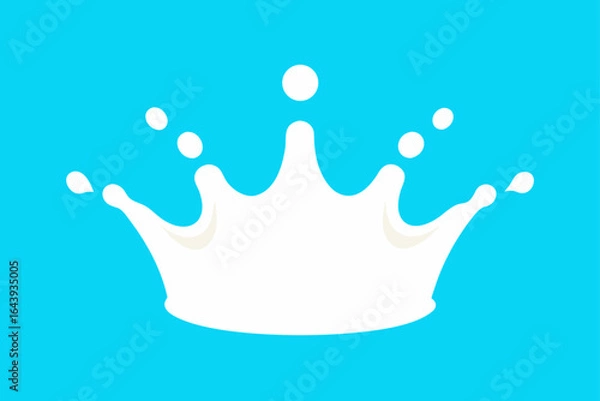 Obraz milk splash isolated on white