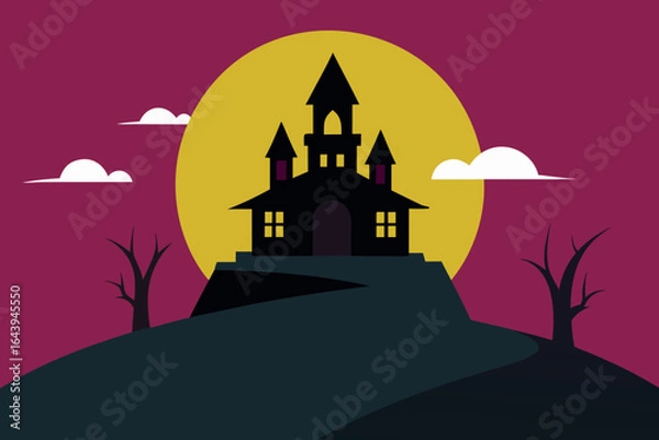 Fototapeta Haunted Hilltop House