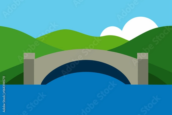 Fototapeta Stone Bridge Over River