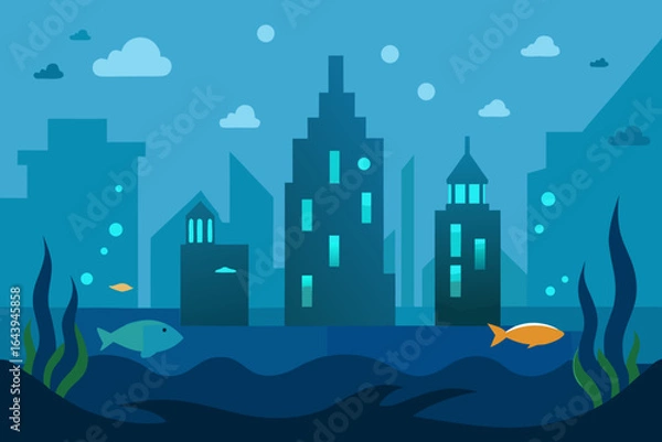 Fototapeta Underwater City