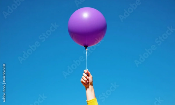 Fototapeta hand holding balloons