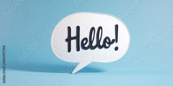 Obraz The Hello! Speech Bubble in a Modern and Creative Design.