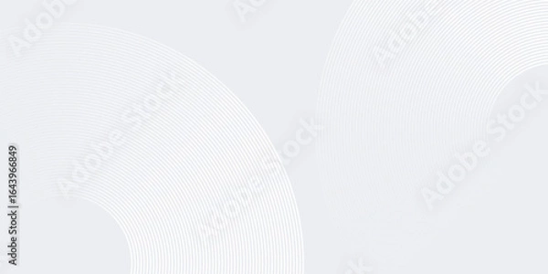 Obraz Vector white glowing geometric lines on gray background. Modern shiny blue circle modern simple abstract