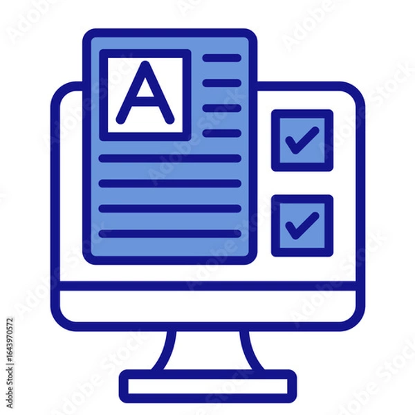 Fototapeta Concept Testing  Icon Element For Design