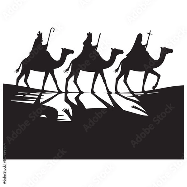 Obraz Three Kings Silhouette