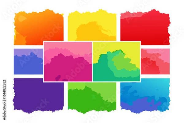 Fototapeta Vibrant Color Palette Abstract Background Design