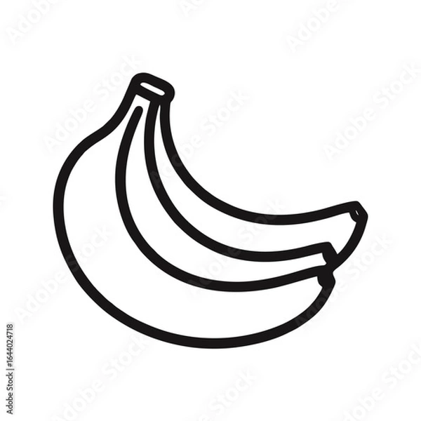 Obraz Simple banana logo icon vector
