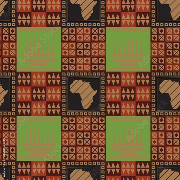 Fototapeta set of seamless backgrounds