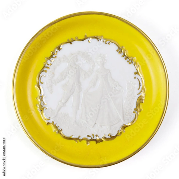 Obraz Decorative Plates On White Background